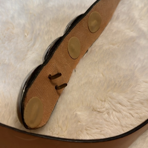Calderon Tan Leather Belt with Silver Accents main image 4